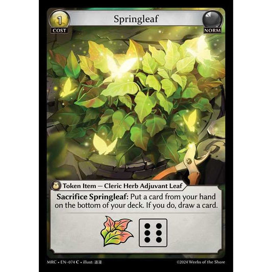 [Alter] [Norm] Springleaf [MRC074-C]  Mercurial Heart Alter Edition - Grand Archive TCG