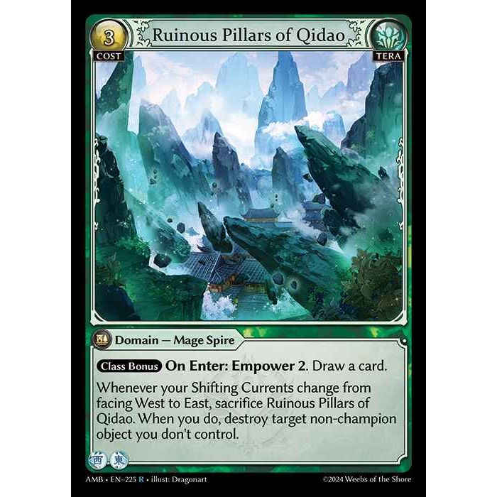 [Tera] Ruinous Pillars of Qidao [AMB225-R]

[Grand Archive TCG]