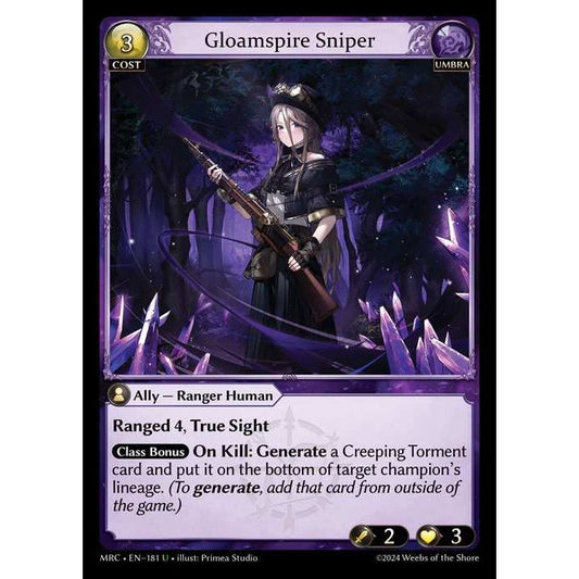 [Alter] 【FOIL】[Umbra] Gloamspire Sniper [MRC181-U]  Mercurial Heart Alter Edition - Grand Archive TCG