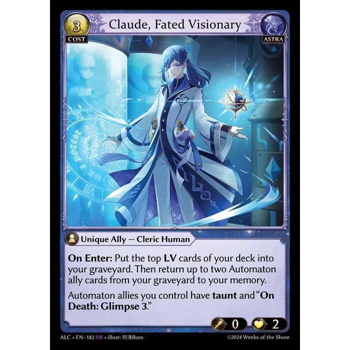 [Alter版] [Astra] Claude, Fated Visionary [ALC182-SR]

[Grand Archive TCG]