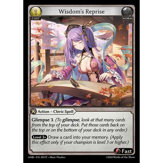 [Norm] Wisdom's Reprise [AMB093-C]

[Grand Archive TCG]