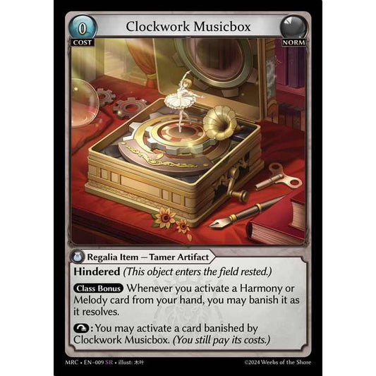 [Alter] 【FOIL】[Norm] Clockwork Musicbox [MRC009-SR]  Mercurial Heart Alter Edition - Grand Archive TCG