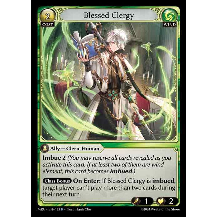 [Alter] [Wind] Blessed Clergy [MRC135-R]  Mercurial Heart Alter Edition - Grand Archive TCG