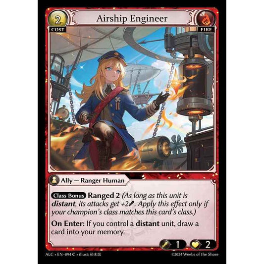 [Alter版] [Fire] Airship Engineer [ALC094-C]

[Grand Archive TCG]