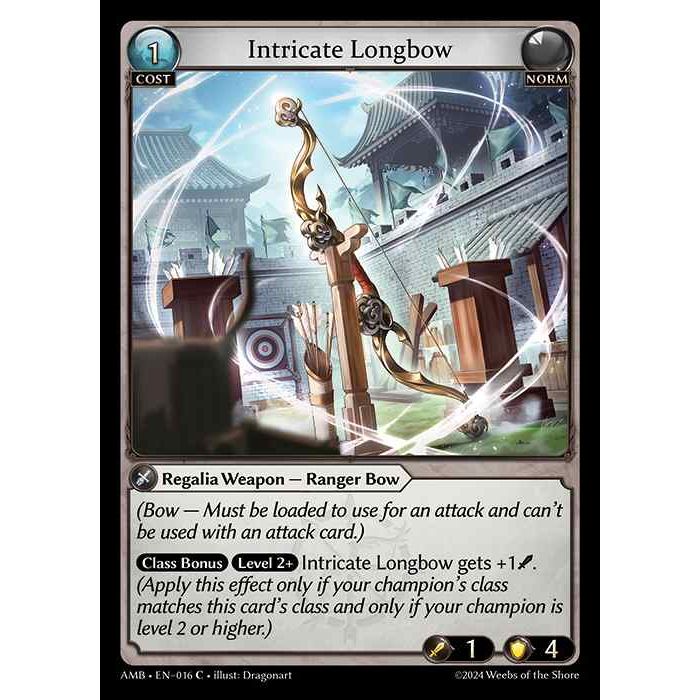 [Norm] Intricate Longbow [AMB016-C]

[Grand Archive TCG]