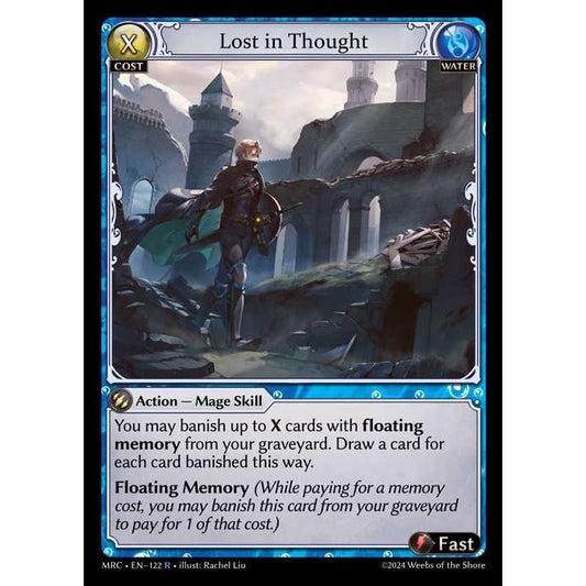 [Water] Lost in Thought [MRC122-R]  Mercurial Heart First Edition - Grand Archive TCG