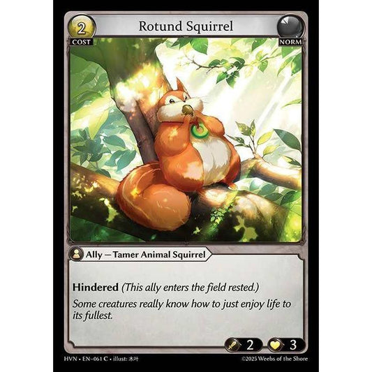 【FOIL】[Norm] Rotund Squirrel [HVN-061-C][Grand Archive TCG]