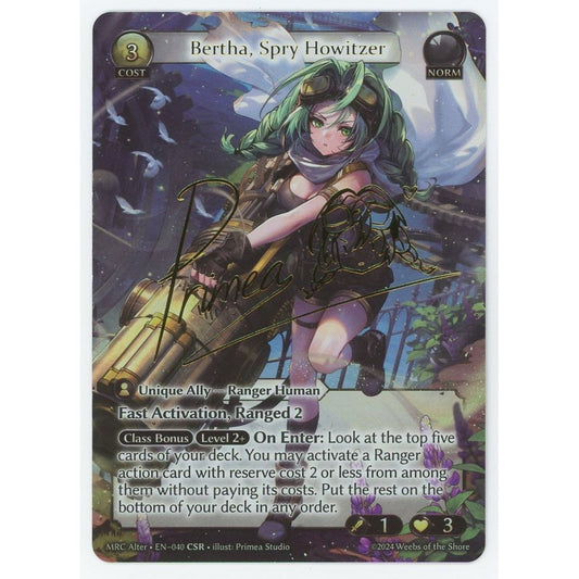 【管理2082】 [Alter] [Norm] Bertha, Spry Howitzer [MRC040-CSR]  Mercurial Heart Alter Edition - Grand Archive TCG