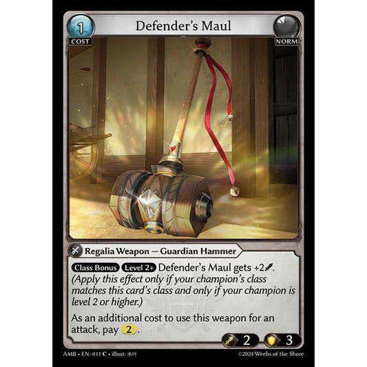 【FOIL】[Norm] Defender's Maul [AMB011-C]

[Grand Archive TCG]