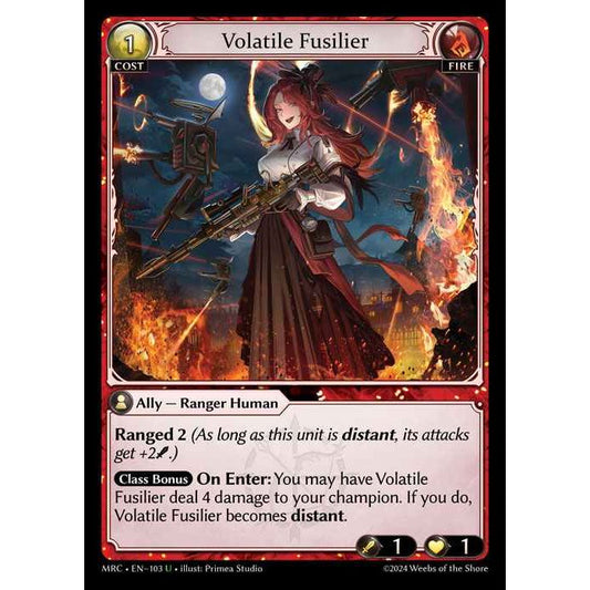 [Alter] [Fire] Volatile Fusilier [MRC103-U]  Mercurial Heart Alter Edition - Grand Archive TCG