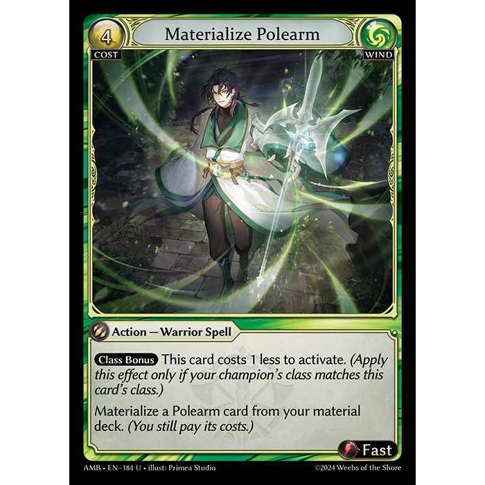 [Wind] Materialize Polearm [AMB184-U]

[Grand Archive TCG]