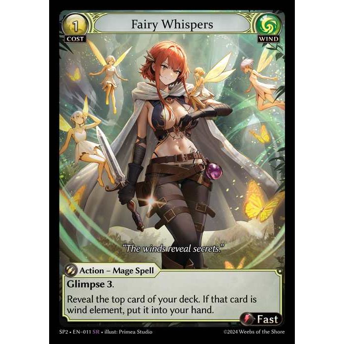[Wind] Fairy Whispers [SP2_011-SR]  Supporter Pack 2 - Grand Archive TCG