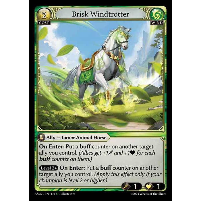 [Wind] Brisk Windtrotter [AMB171-U]

[Grand Archive TCG]