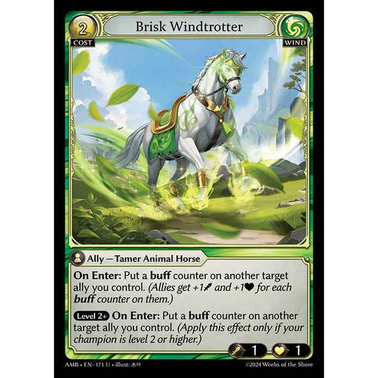 [Wind] Brisk Windtrotter [AMB171-U]

[Grand Archive TCG]