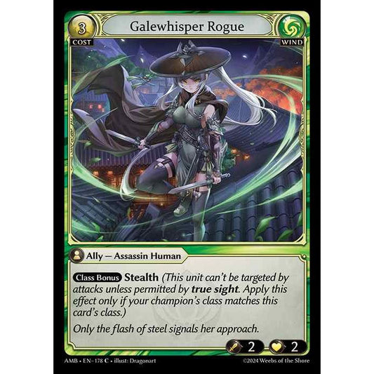 [Wind] Galewhisper Rogue [AMB178-C]

[Grand Archive TCG]