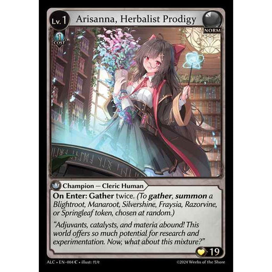 [Alter版] [Norm] Arisanna, Herbalist Prodigy [ALC004-C]

[Grand Archive TCG]