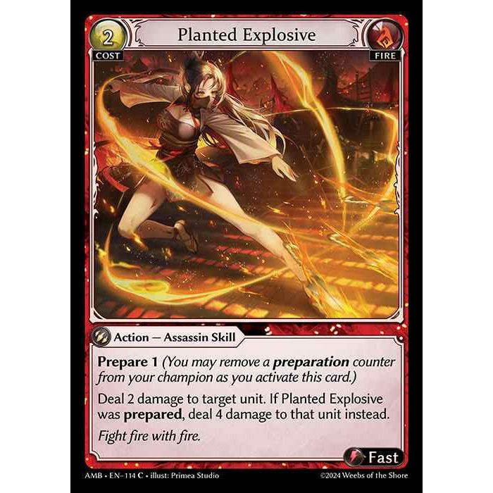 【FOIL】[Fire] Planted Explosive [AMB114-C]

[Grand Archive TCG]