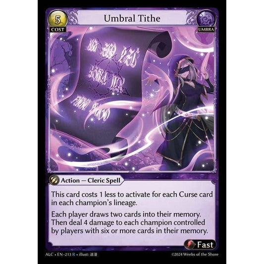 [Alter] 【FOIL】[Umbra] Umbral Tithe [ALC213-R]  [Alter] Alchemical Revolution - Grand Archive TCG