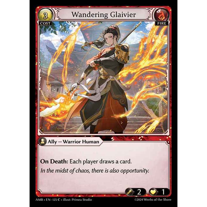 [Fire] Wandering Glaivier [AMB125-C]

[Grand Archive TCG]