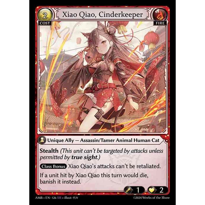 [Fire] Xiao Qiao, Cinderkeeper [AMB126-SR]

[Grand Archive TCG]