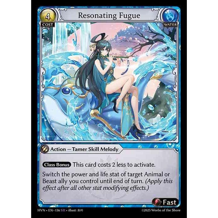 【FOIL】[Water] Resonating Fugue [HVN-136-SR][Grand Archive TCG]
