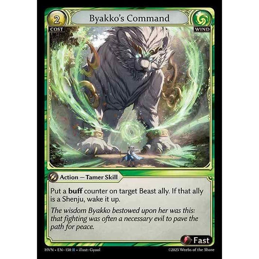 [Wind] Byakko's Command [HVN-150-R][Grand Archive TCG]