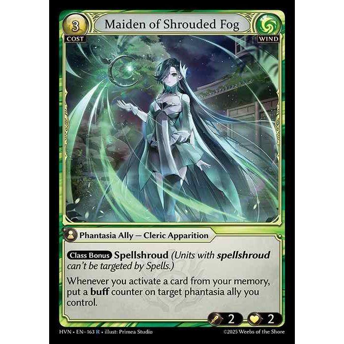 [Wind] Maiden of Shrouded Fog [HVN-163-R][Grand Archive TCG]