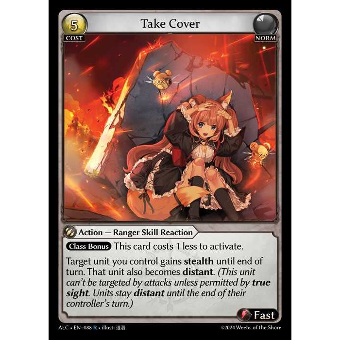 [Alter版] [Norm] Take Cover [ALC088-R]

[Grand Archive TCG]