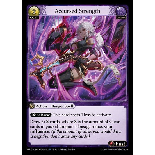 [Alter] 【FOIL】 [Umbra] Accursed Strength [MRC192-R]  Mercurial Heart Alter Edition - Grand Archive TCG