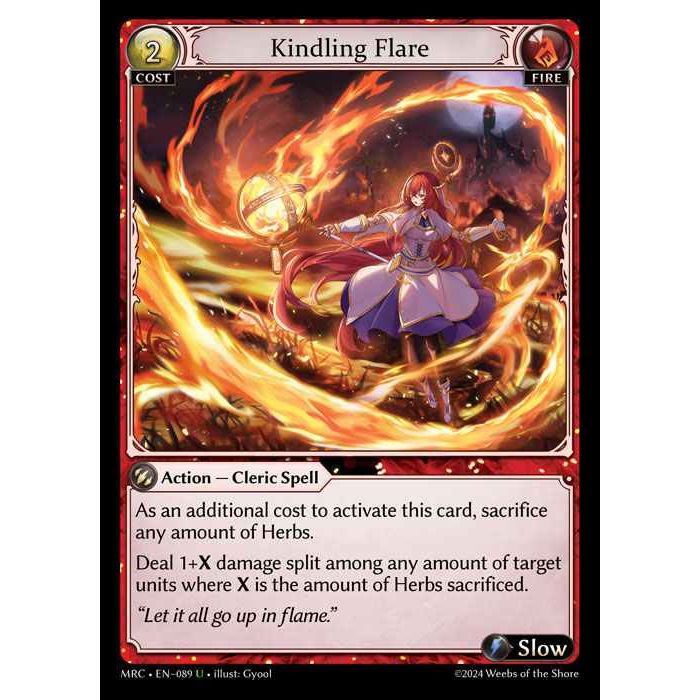 [Alter] 【FOIL】[Fire] Kindling Flare [MRC089-U]  Mercurial Heart Alter Edition - Grand Archive TCG