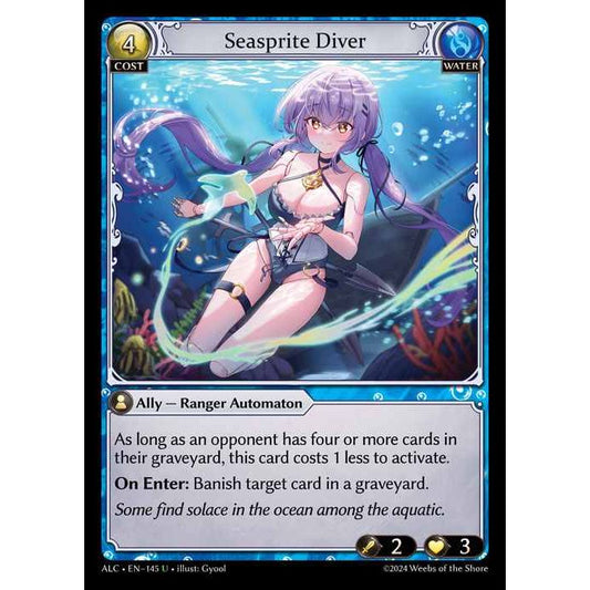 [Alter] 【FOIL】[Water] Seasprite Diver [ALC145-U]  [Alter] Alchemical Revolution - Grand Archive TCG/グランドアーカイブ