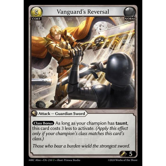 [Alter] [Norm] Vanguard's Reversal [MRC210-U]  Mercurial Heart Alter Edition - Grand Archive TCG