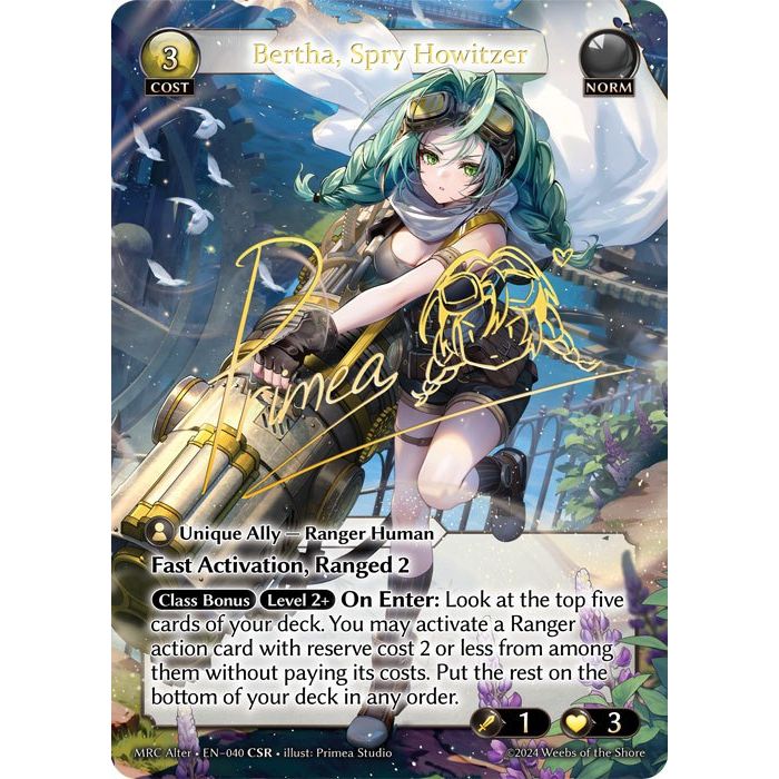 【CSR】 [Alter] [Norm] Bertha, Spry Howitzer [MRC040-CSR]  Mercurial Heart Alter Edition - Grand Archive TCG/グランドアーカイブ