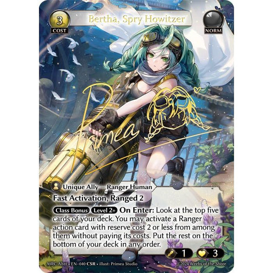 【CSR】 [Alter] [Norm] Bertha, Spry Howitzer [MRC040-CSR]  Mercurial Heart Alter Edition - Grand Archive TCG/グランドアーカイブ