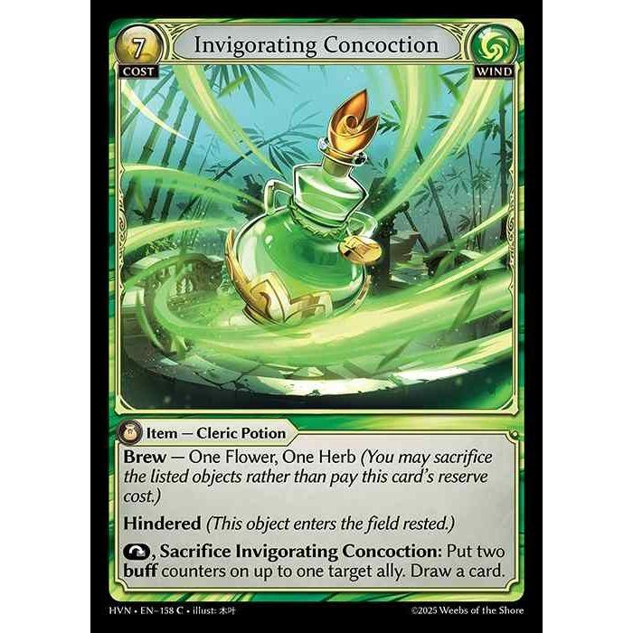 【FOIL】[Wind] Invigorating Concoction [HVN-158-C][Grand Archive TCG]