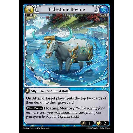 【FOIL】[Water] Tidestone Bovine [AMB159-C][Grand Archive TCG]