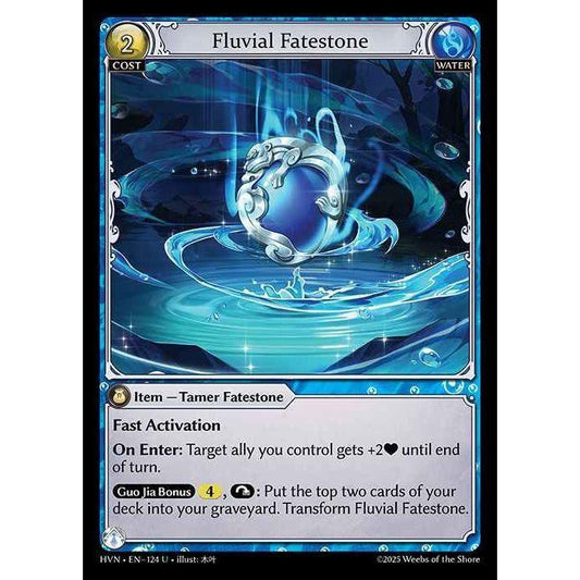 【FOIL】[Water] Fluvial Fatestone / Mocking Otter [HVN-124-U][Grand Archive TCG]