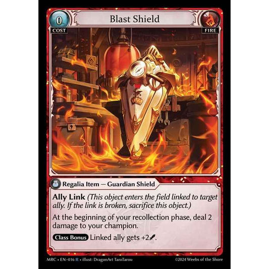 [Alter] [Fire] Blast Shield [MRC016-R]  Mercurial Heart Alter Edition - Grand Archive TCG