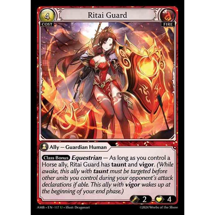 [Fire] Ritai Guard [AMB117-U]

[Grand Archive TCG]