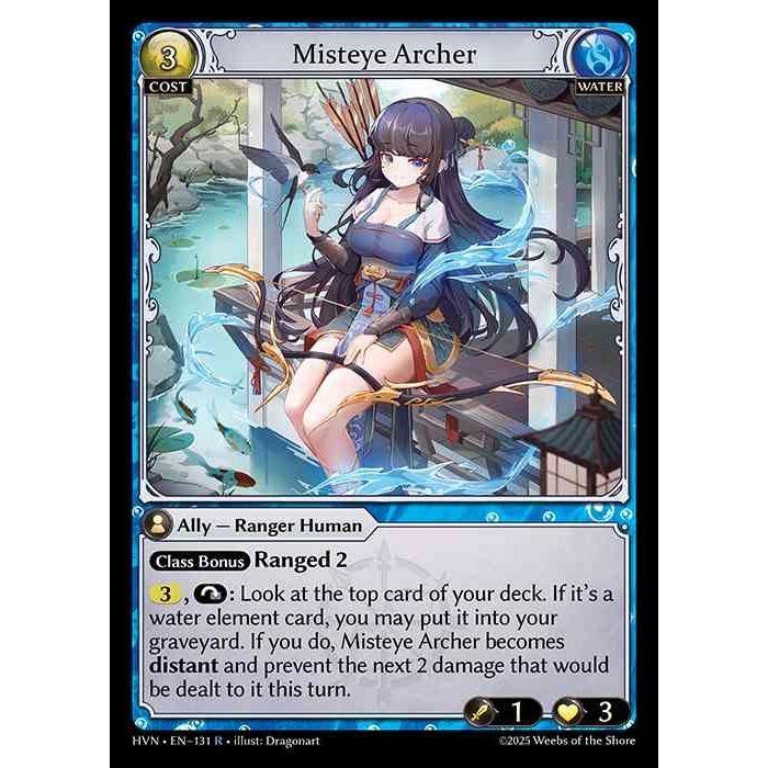 [Water] Misteye Archer [HVN-131-R][Grand Archive TCG]