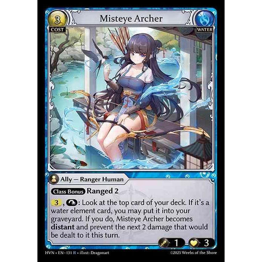 [Water] Misteye Archer [HVN-131-R][Grand Archive TCG]