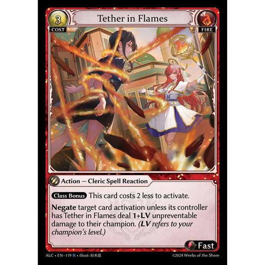 [Alter版] 【FOIL】[Fire] Tether in Flames [ALC119-R]

[Grand Archive TCG]