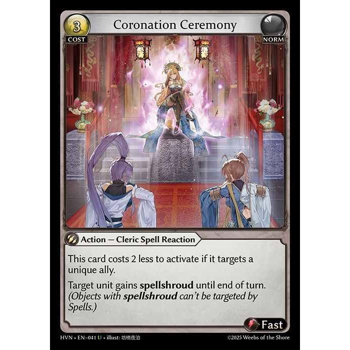 [Norm] Coronation Ceremony [HVN-041-U][Grand Archive TCG]