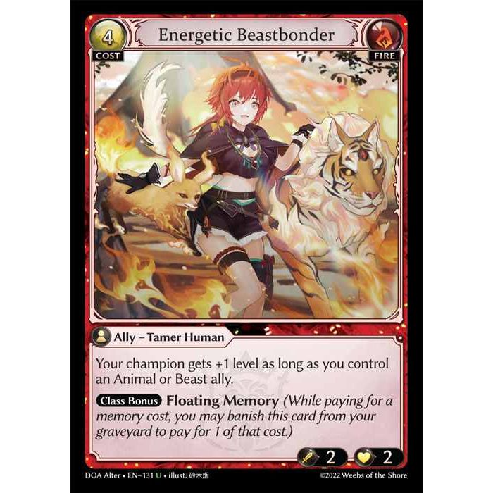 [Alter] 【FOIL】[Fire] Energetic Beastbonder [DOA131-U]  Dawn of Ashes Alter Edition - Grand Archive TCG