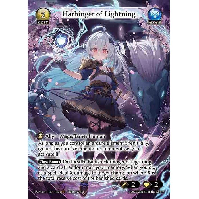 [Arcane] Harbinger of Lightning [HVN-185-UR]

[Grand Archive TCG]