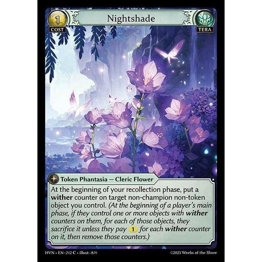 【FOIL】[Tera] Nightshade [HVN-212-C][Grand Archive TCG]