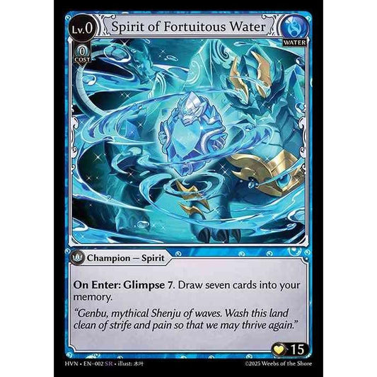[Water] Spirit of Fortuitous Water [HVN-002-SR][Grand Archive TCG]
