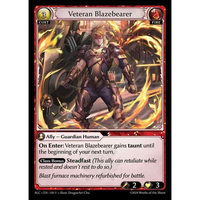 [Alter版] [Fire] Veteran Blazebearer [ALC120-U]

[Grand Archive TCG]