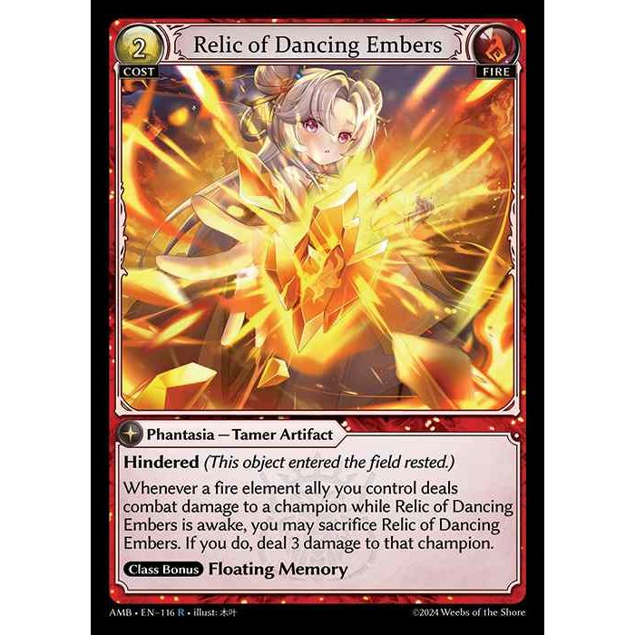 [Fire] Relic of Dancing Embers [AMB116-R]

[Grand Archive TCG]