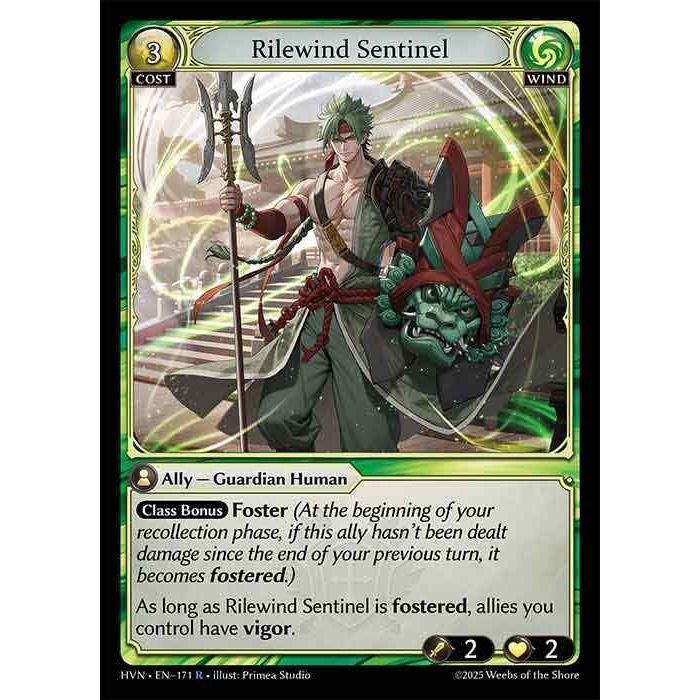 【FOIL】[Wind] Rilewind Sentinel [HVN-171-R][Grand Archive TCG]